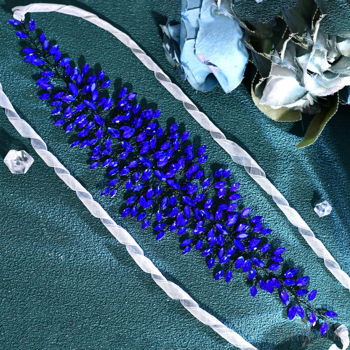 Silver Rhinestone Bridal Headband for Wedding - Bridella BHP237-S