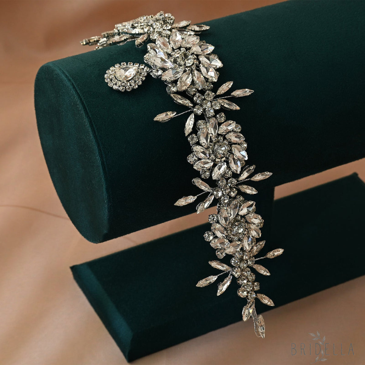 Silver Rhinestone Bridal Headband Hairpiece - Bridella BHP440-S - Silvery - HEADWEAR