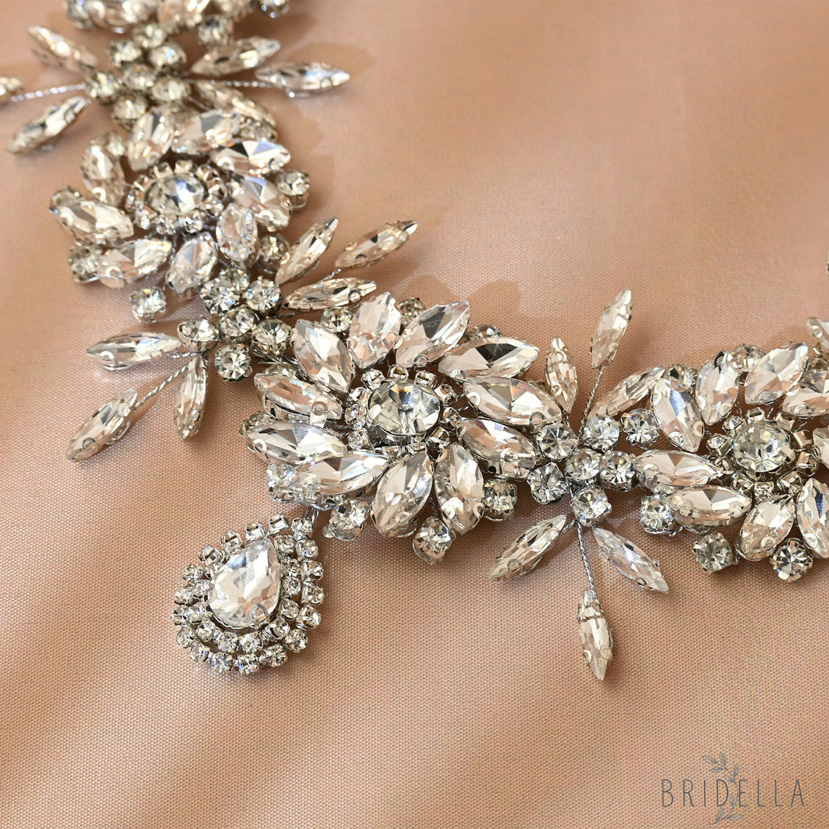 Silver Rhinestone Bridal Headband Hairpiece - Bridella BHP440-S - Silvery - HEADWEAR