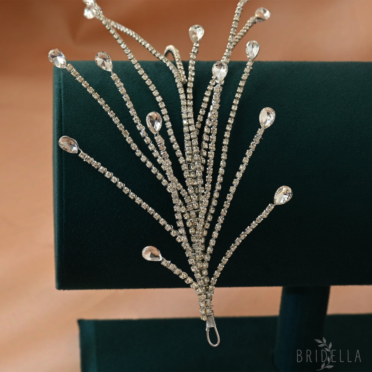 Silver Rhinestone Bridal Headband Hairpiece - Bridella BHP494-S - Silvery - HEADWEAR
