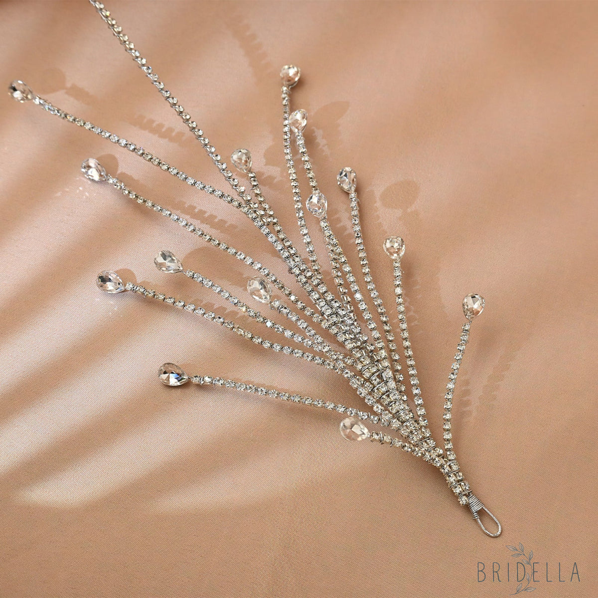 Silver Rhinestone Bridal Headband Hairpiece - Bridella BHP494-S - Silvery - HEADWEAR
