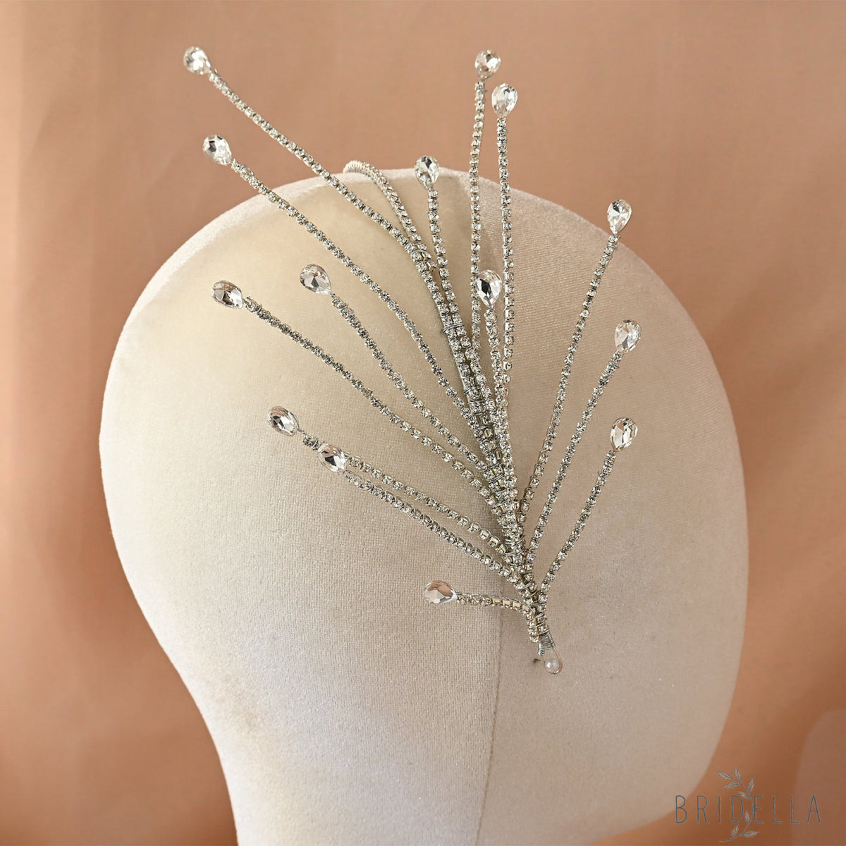 Silver Rhinestone Bridal Headband Hairpiece - Bridella BHP494-S - Silvery - HEADWEAR