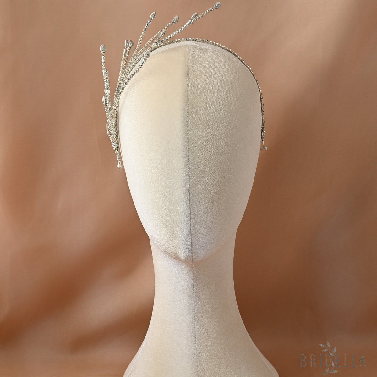 Silver Rhinestone Bridal Headband Hairpiece - Bridella BHP494-S - Silvery - HEADWEAR