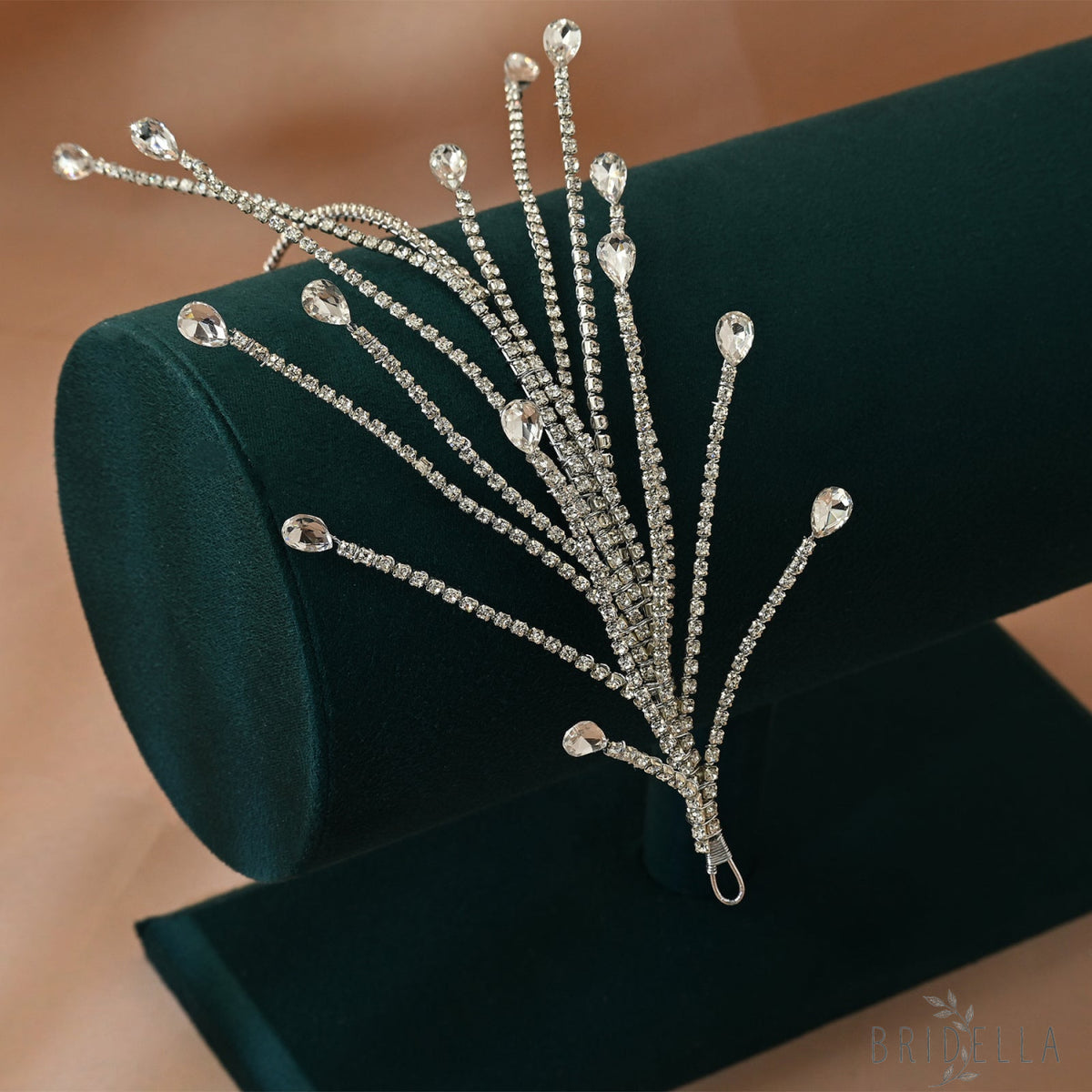 Silver Rhinestone Bridal Headband Hairpiece - Bridella BHP494-S - Silvery - HEADWEAR