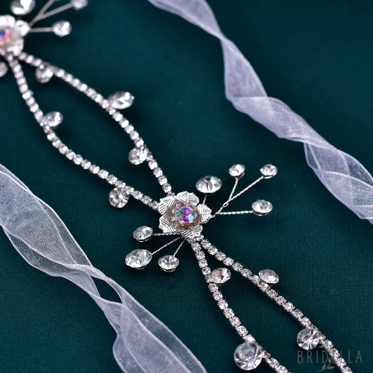 BHP548-S silver rhinestone headband