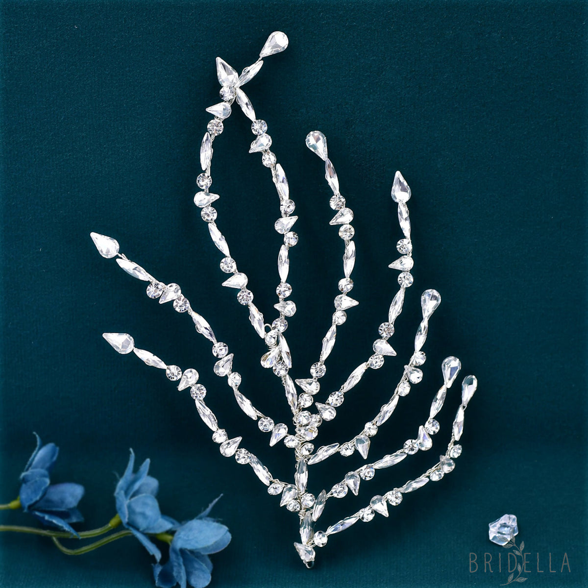 BHP575-S silver rhinestone headband