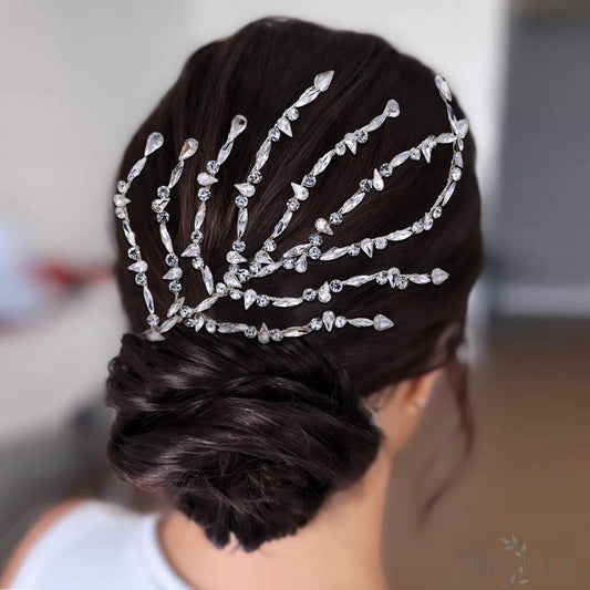 BHP575-S silver rhinestone headband