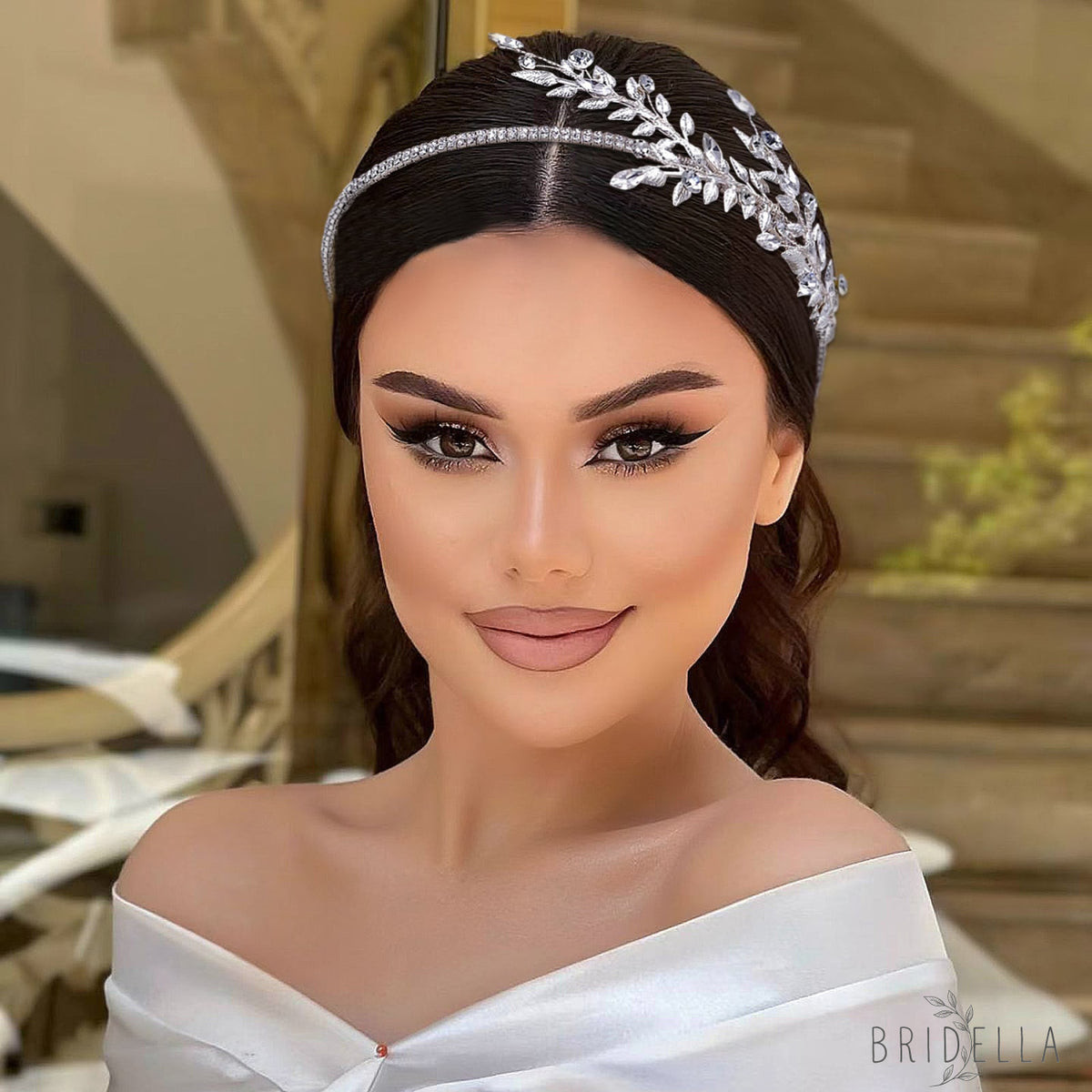BHP550-S silver rhinestone headband