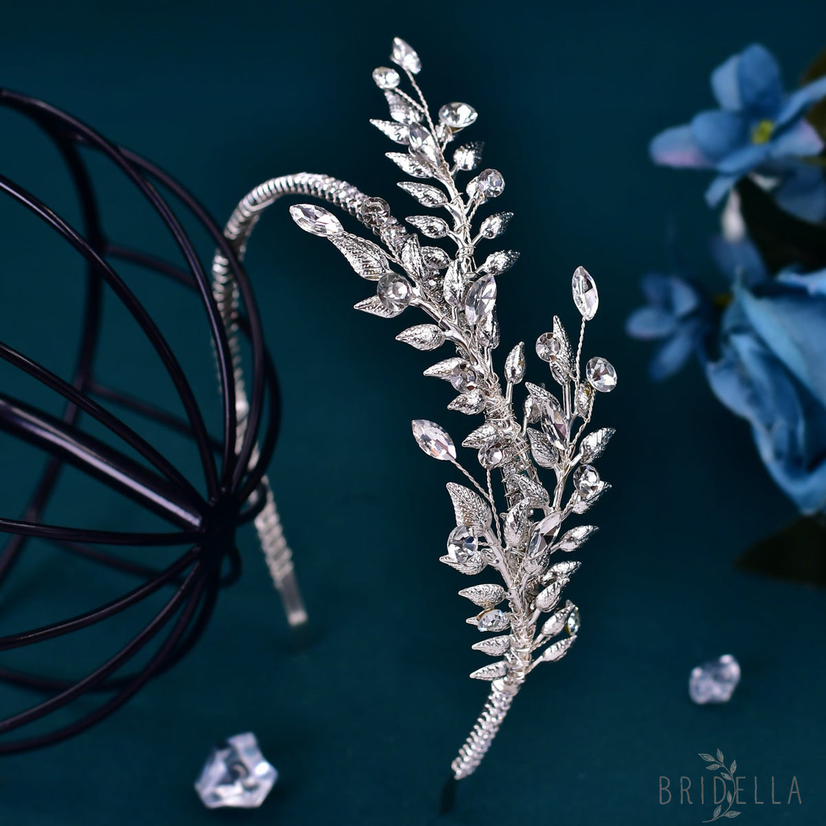 BHP550-S silver rhinestone headband