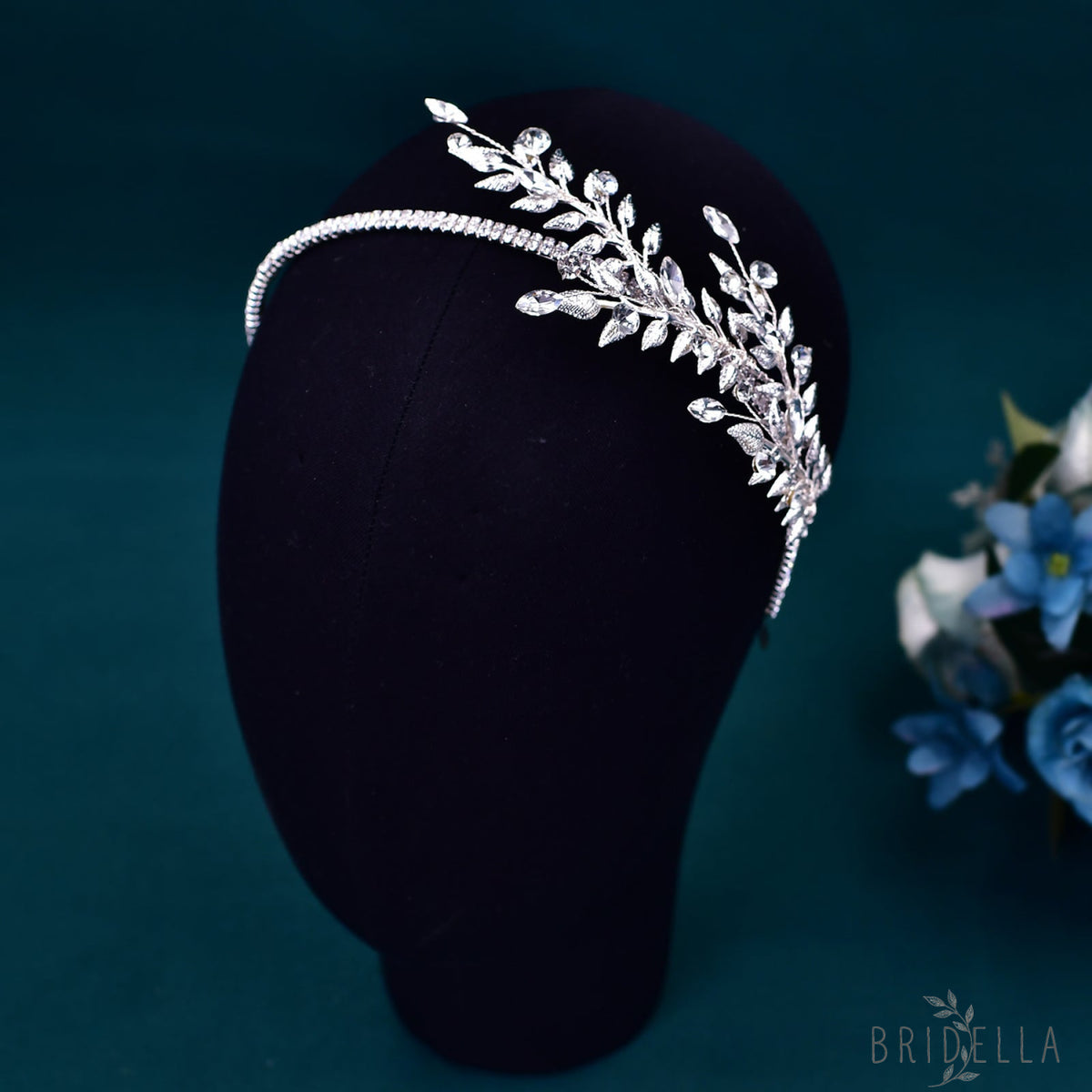 BHP550-S silver rhinestone headband