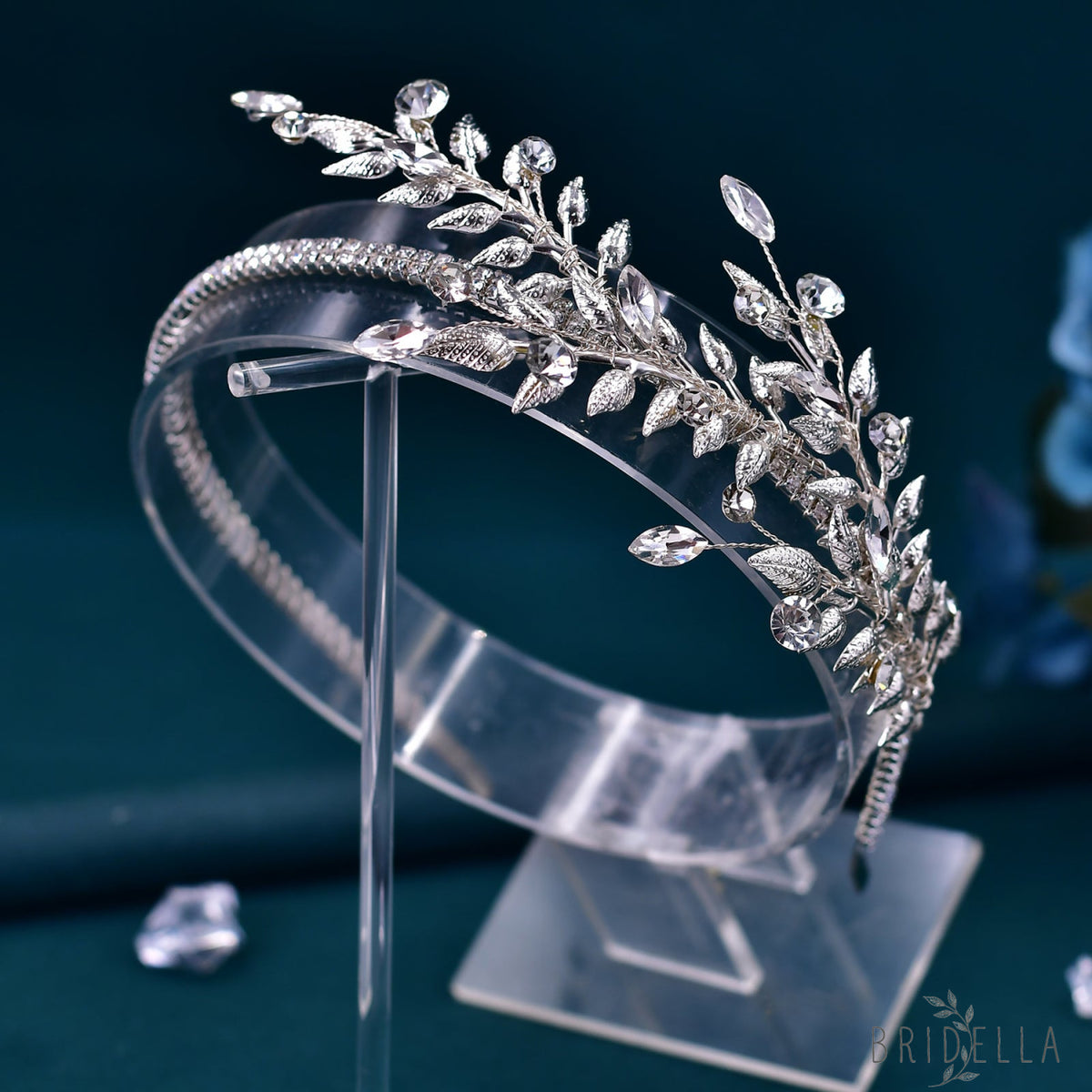 BHP550-S silver rhinestone headband