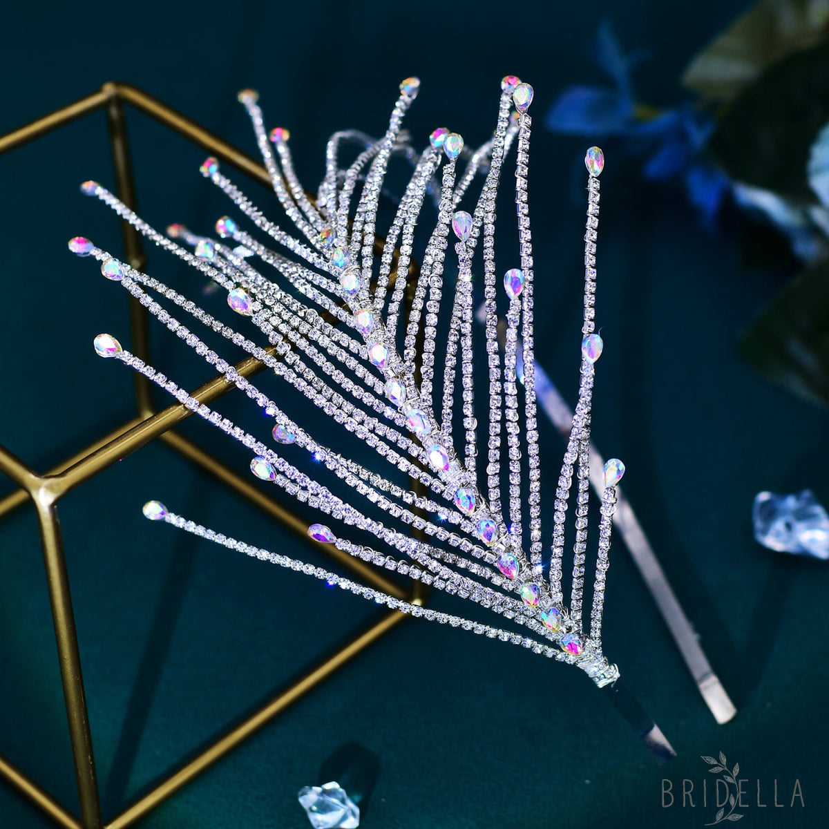 BHP628-S silver rhinestone headband