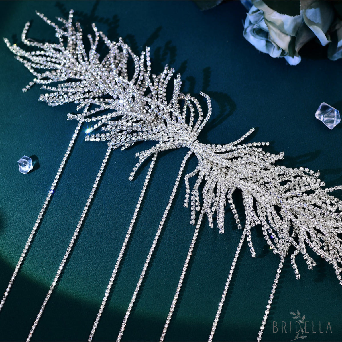 BHP639-S silver rhinestone headband