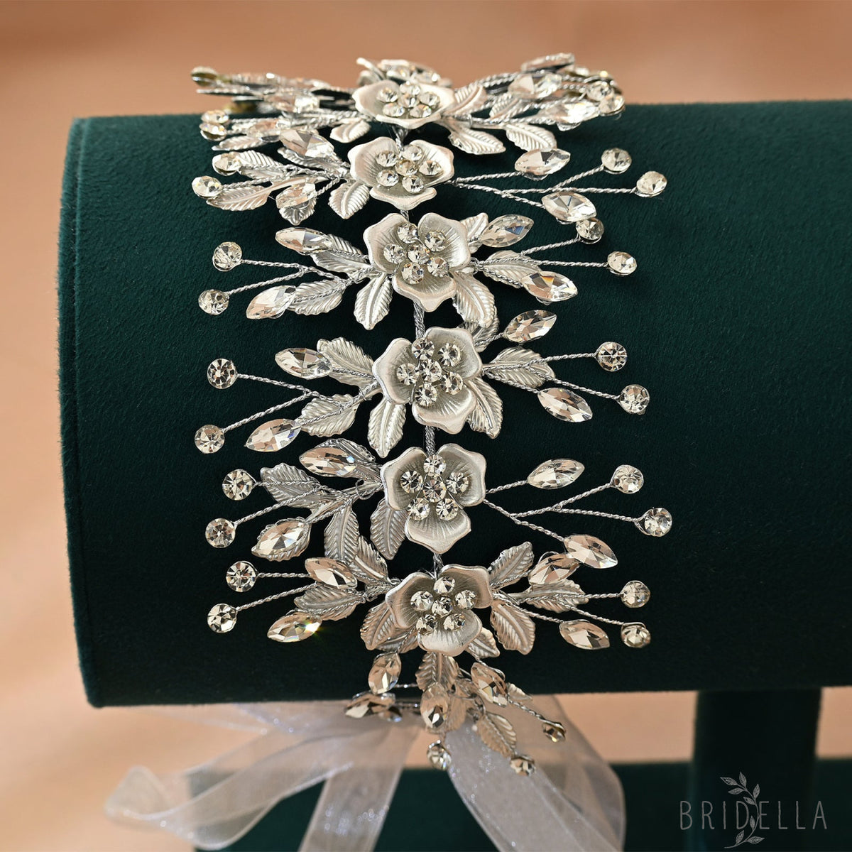 Silver Rhinestone Bridal Headband Wedding Hairpiece - Bridella BHP349-S - Silvery - HEADWEAR