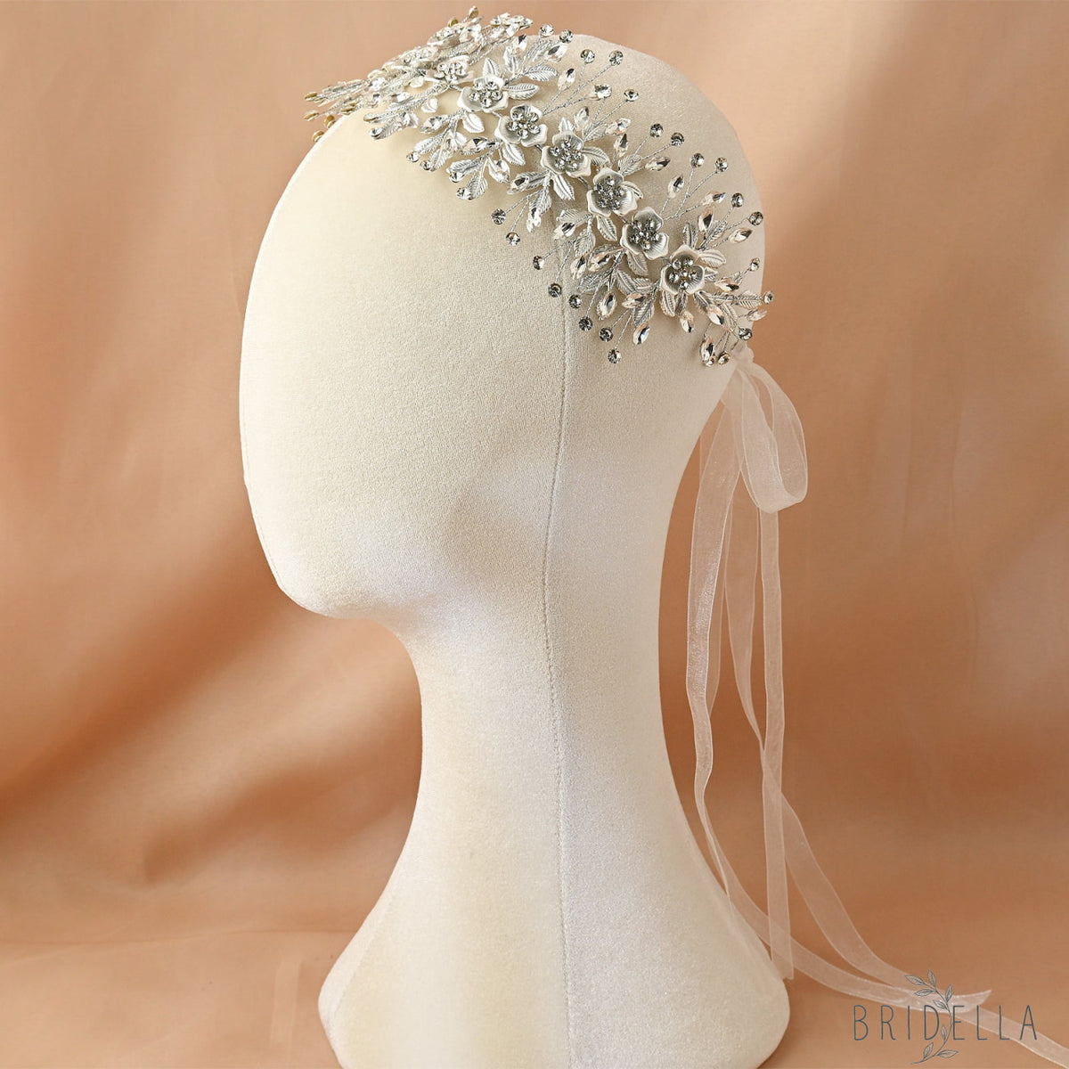 Silver Rhinestone Bridal Headband Wedding Hairpiece - Bridella BHP349-S - Silvery - HEADWEAR
