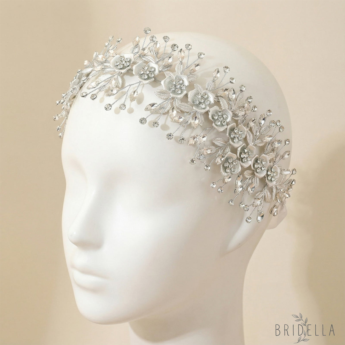 Silver Rhinestone Bridal Headband Wedding Hairpiece - Bridella BHP349-S - Silvery - HEADWEAR