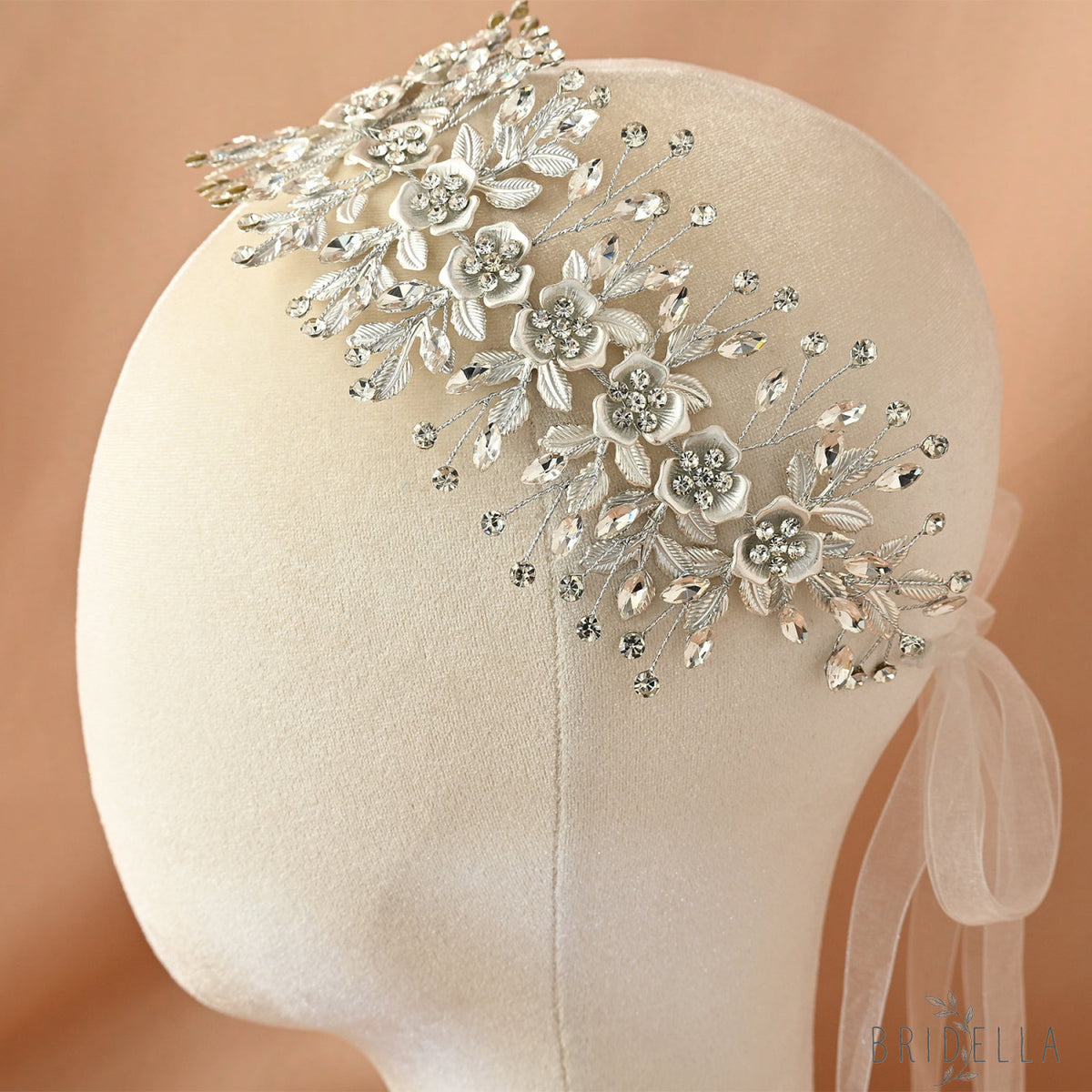 Silver Rhinestone Bridal Headband Wedding Hairpiece - Bridella BHP349-S - Silvery - HEADWEAR