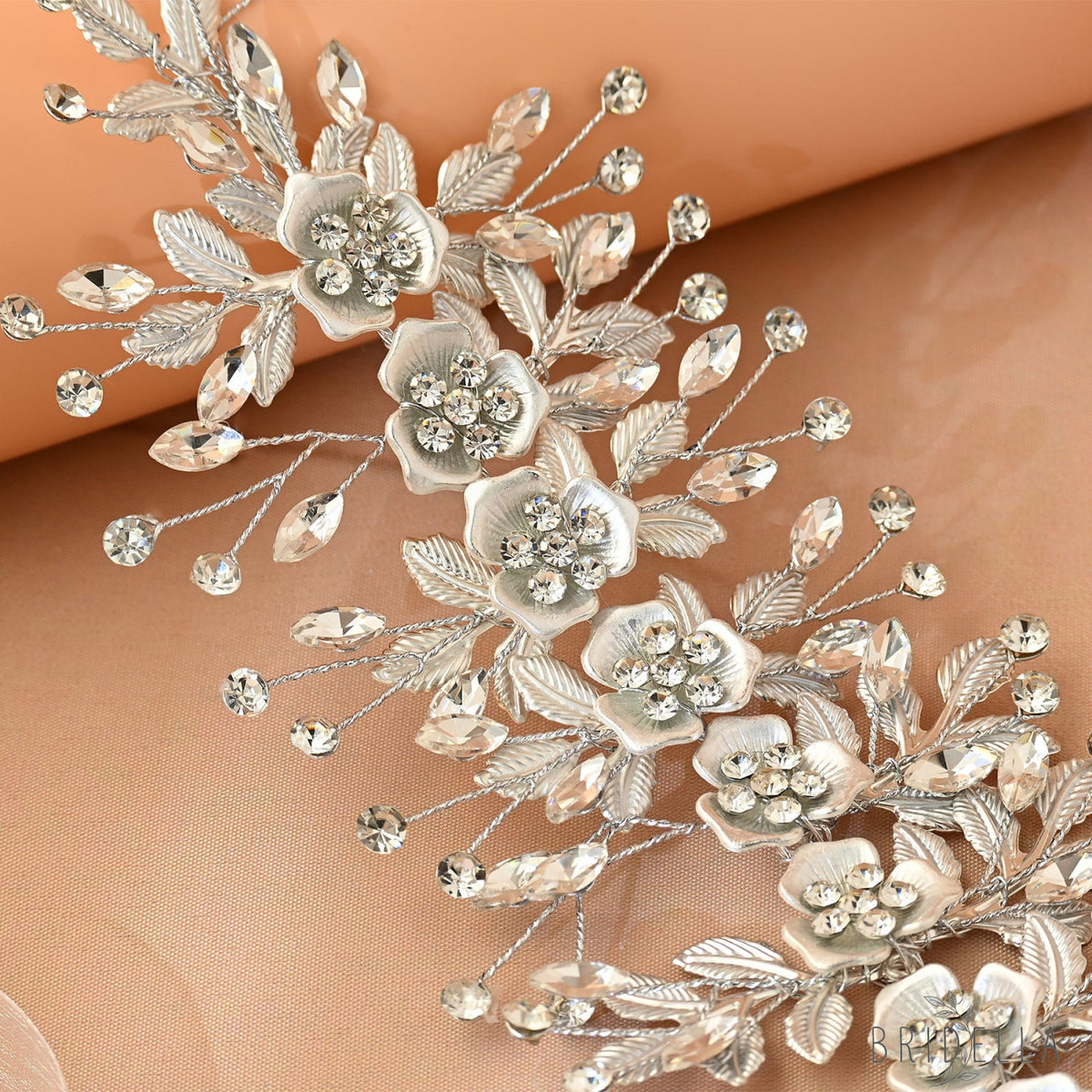 Silver Rhinestone Bridal Headband Wedding Hairpiece - Bridella BHP349-S - Silvery - HEADWEAR