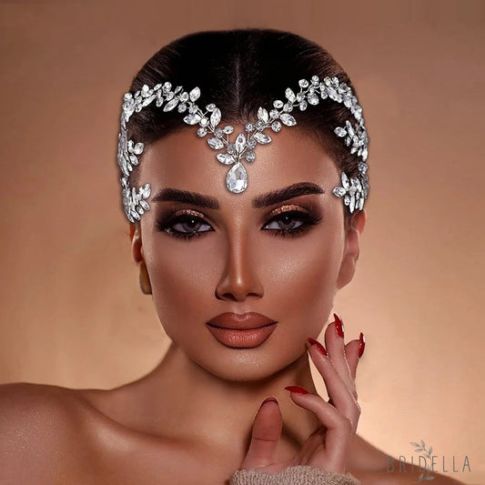 BHP599-S silver rhinestone headband