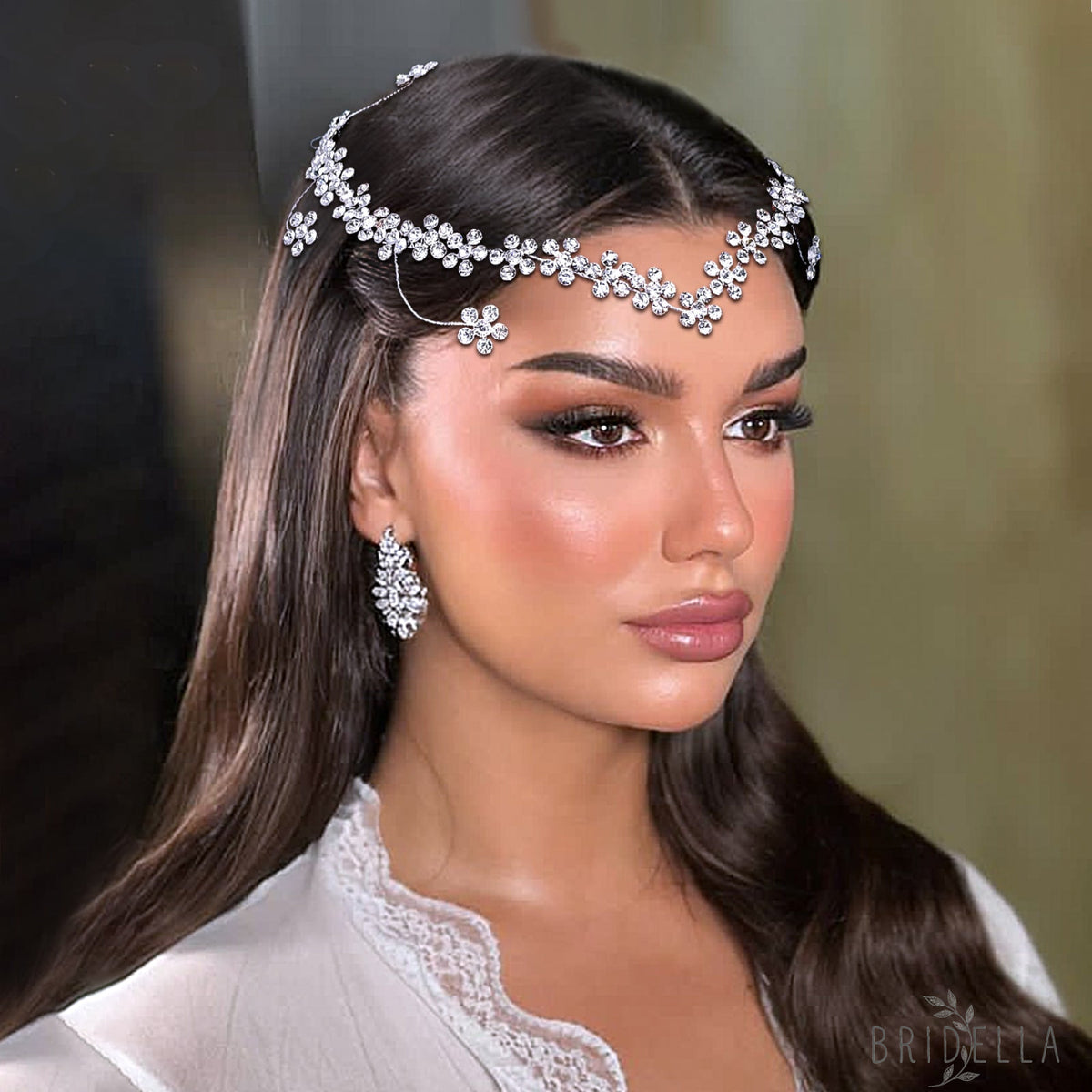 BHP823-S silver rhinestone headband
