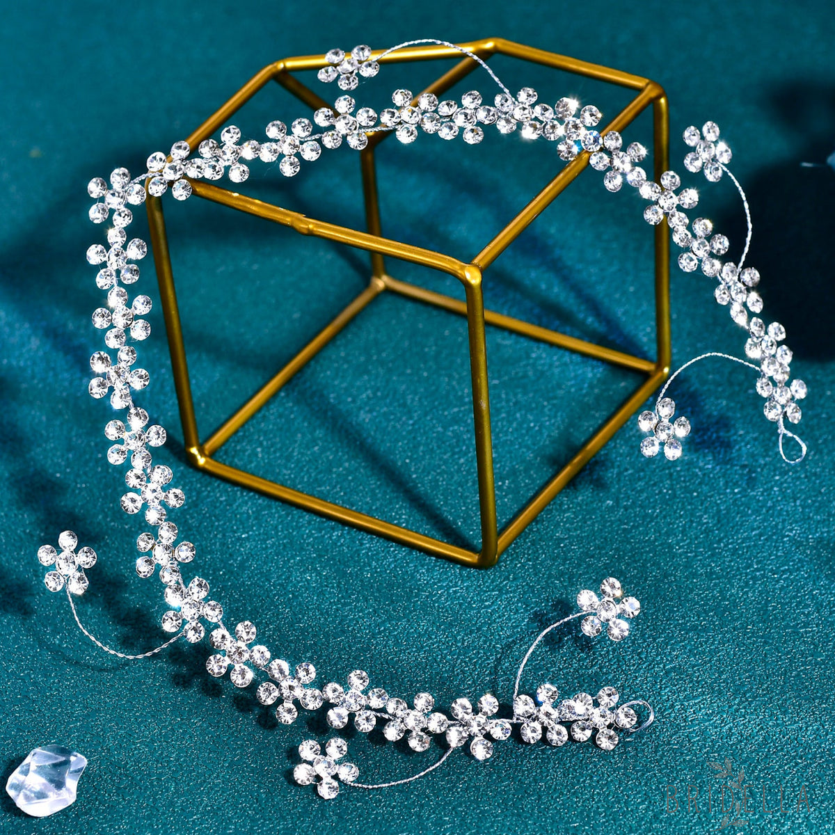 BHP823-S silver rhinestone headband