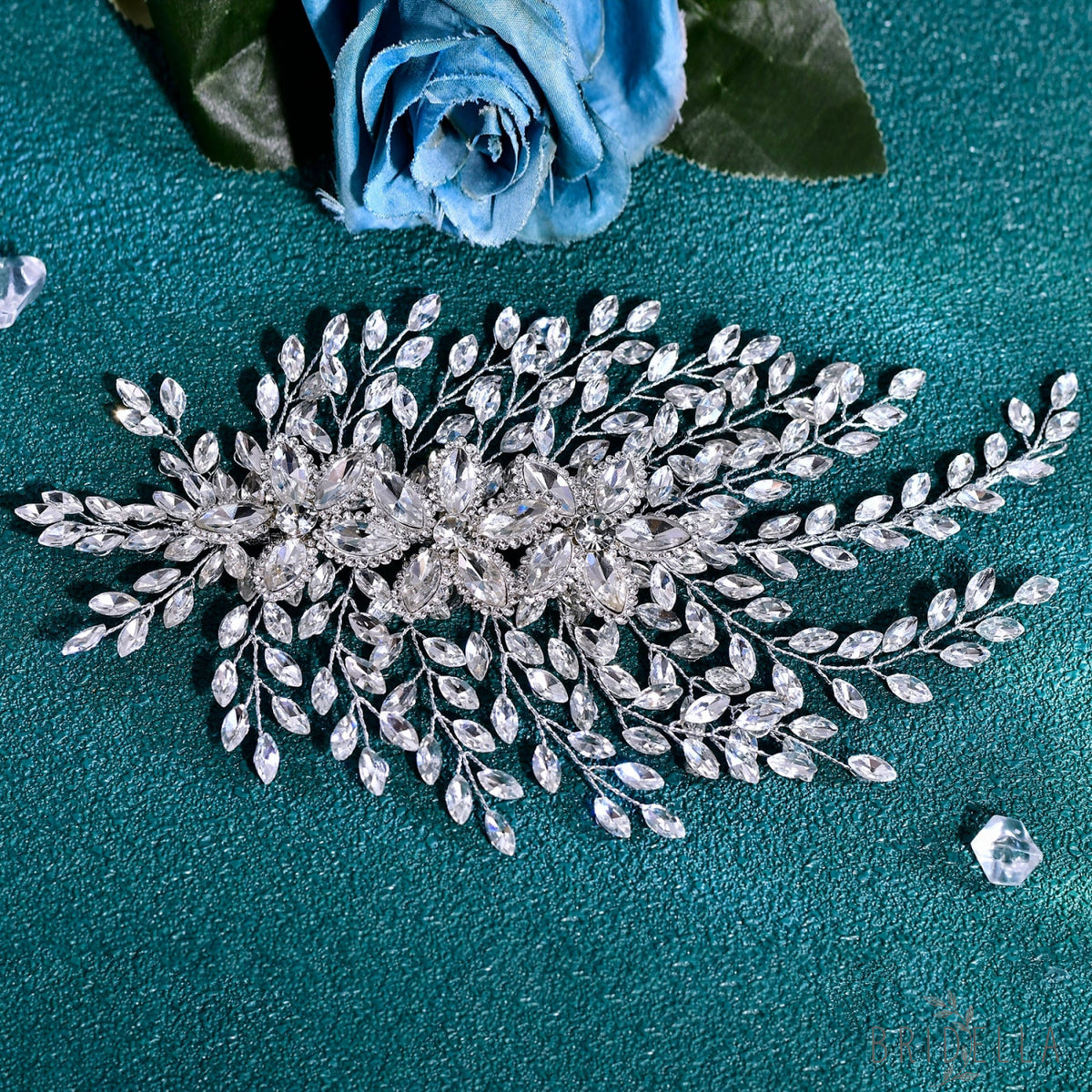 BHP852-S silver rhinestone headband