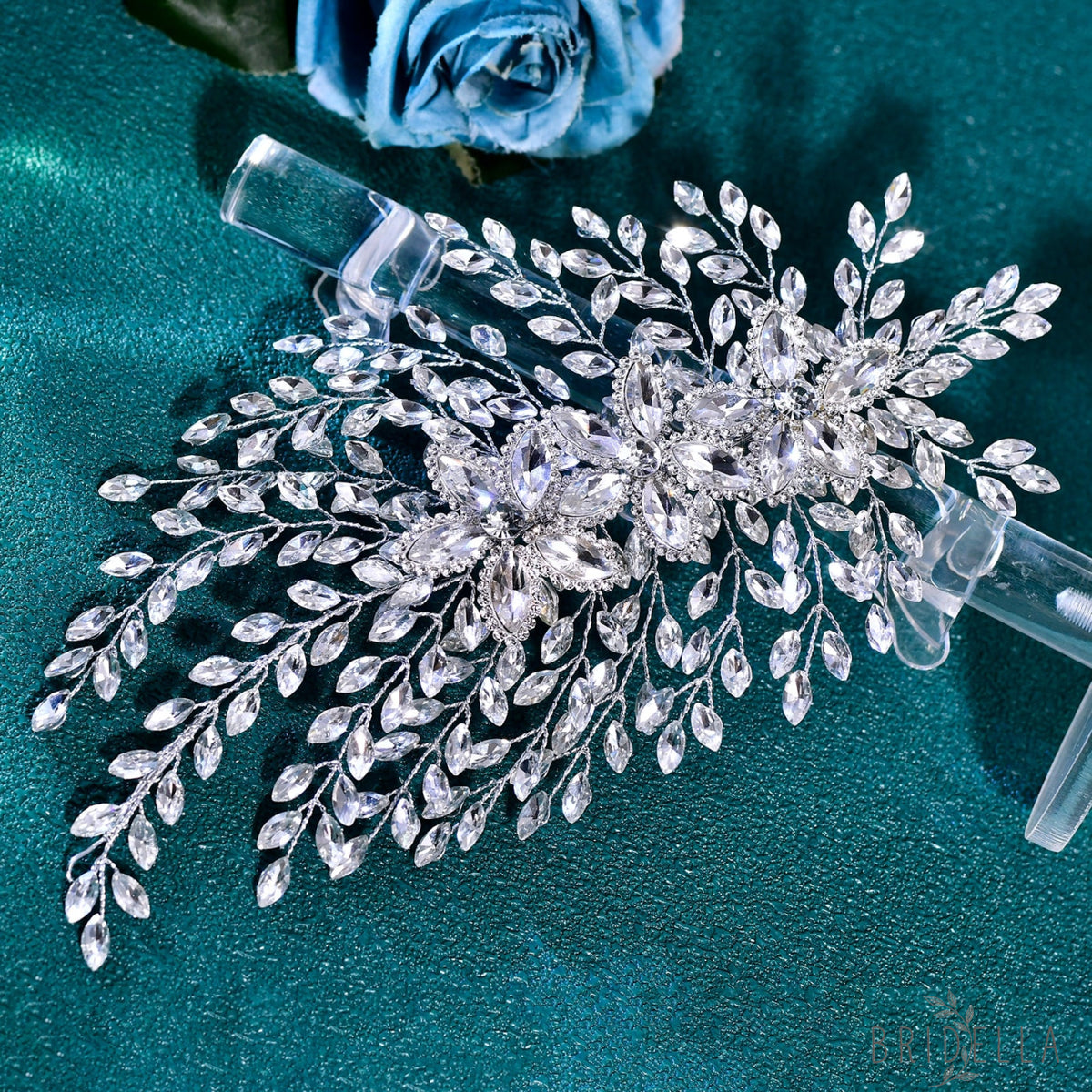 BHP852-S silver rhinestone headband