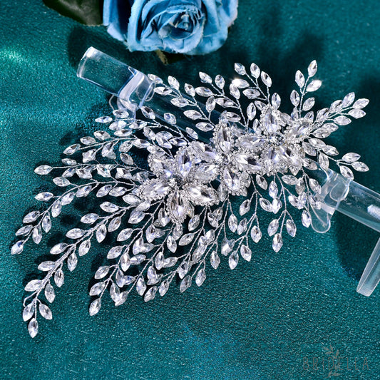 BHP852-S silver rhinestone headband