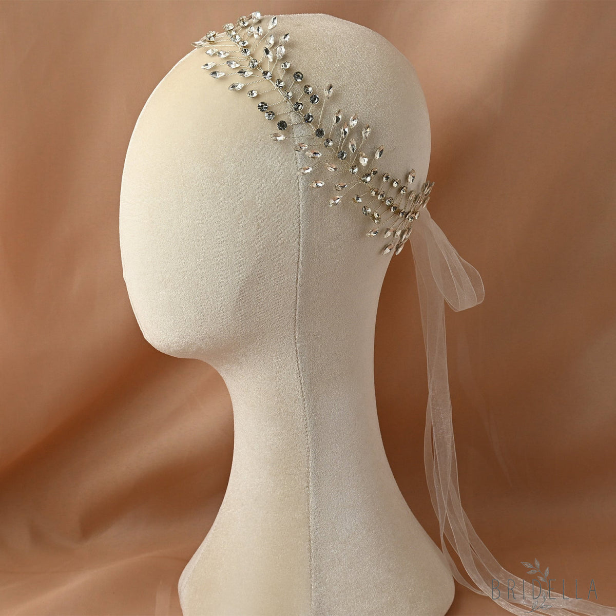 Silver Rhinestone Bridal Tiara Crown - Bridella BHP410-S - Silvery - HEADWEAR