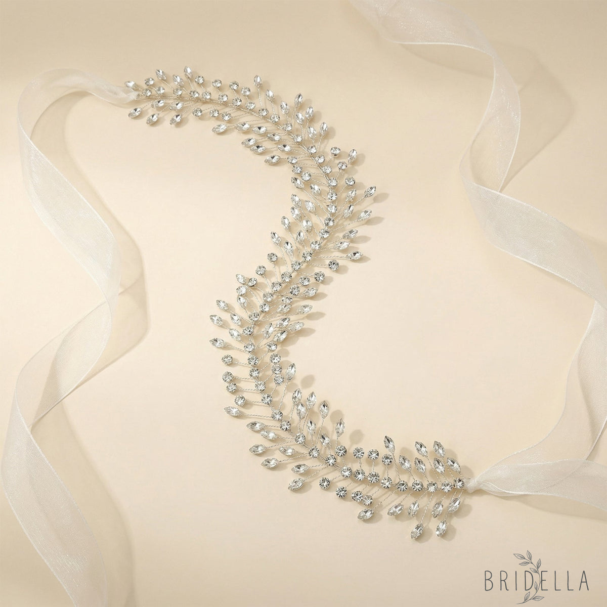 Silver Rhinestone Bridal Tiara Crown - Bridella BHP410-S - Silvery - HEADWEAR