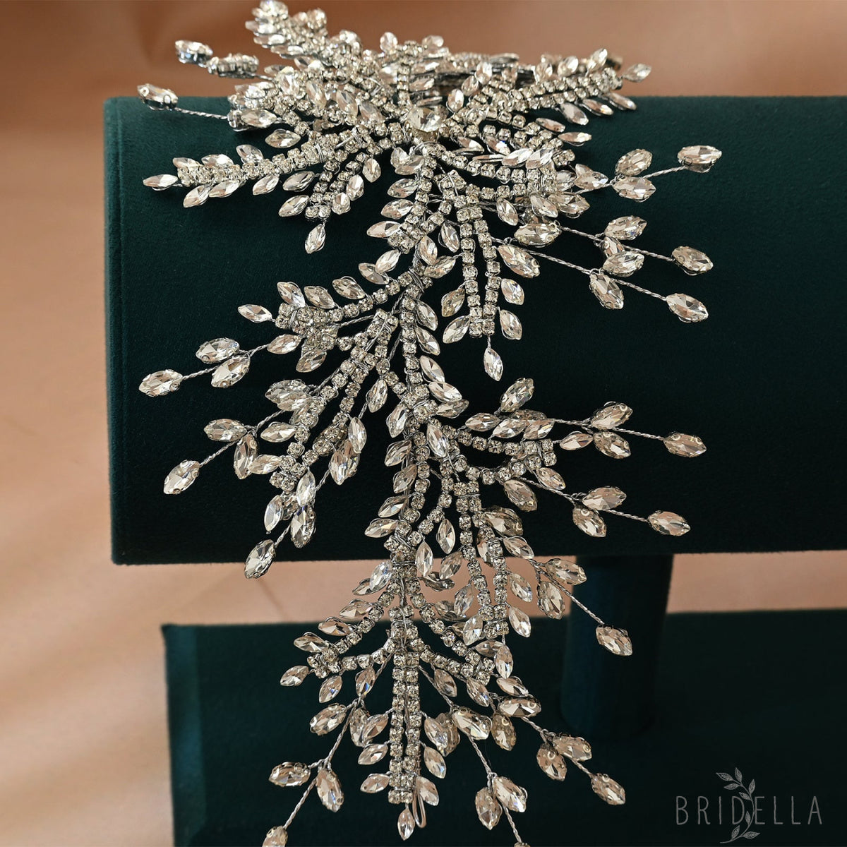 Silver Rhinestone Bridal Tiara Crown - Bridella BHP482-S - Silvery - HEADWEAR
