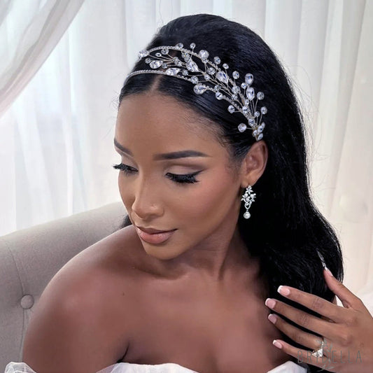 BHP584-S silver rhinestone tiara