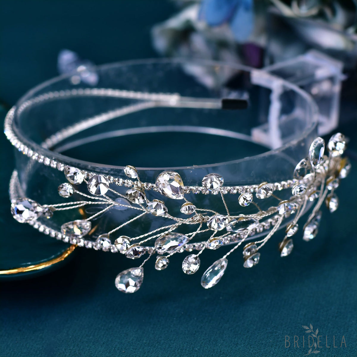 BHP584-S silver rhinestone tiara