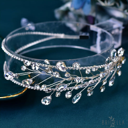 BHP584-S silver rhinestone tiara