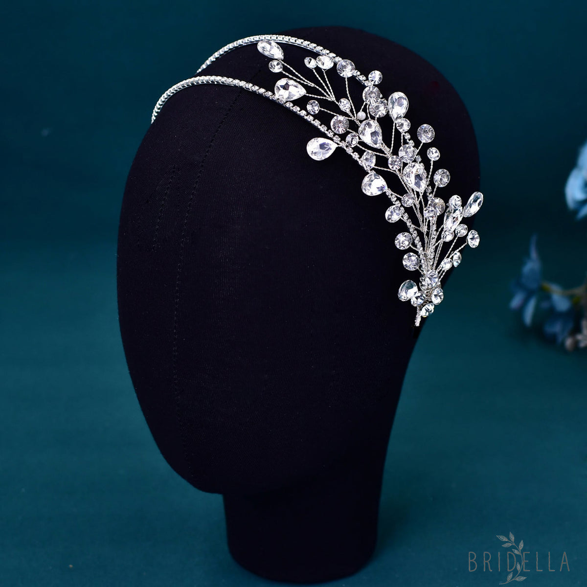 BHP584-S silver rhinestone tiara