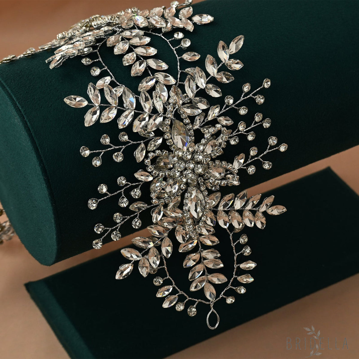 Silver Rhinestone Bridal Tiara Crown Wedding - Bridella BHP409-S - Silvery - HEADWEAR