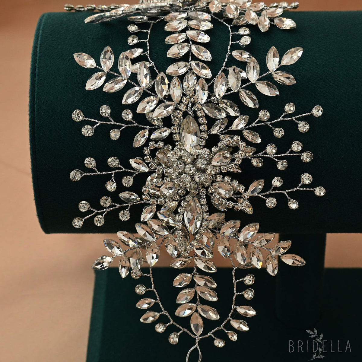 Silver Rhinestone Bridal Tiara Crown Wedding - Bridella BHP409-S - Silvery - HEADWEAR