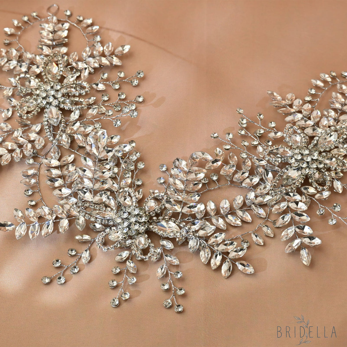 Silver Rhinestone Bridal Tiara Crown Wedding - Bridella BHP409-S - Silvery - HEADWEAR