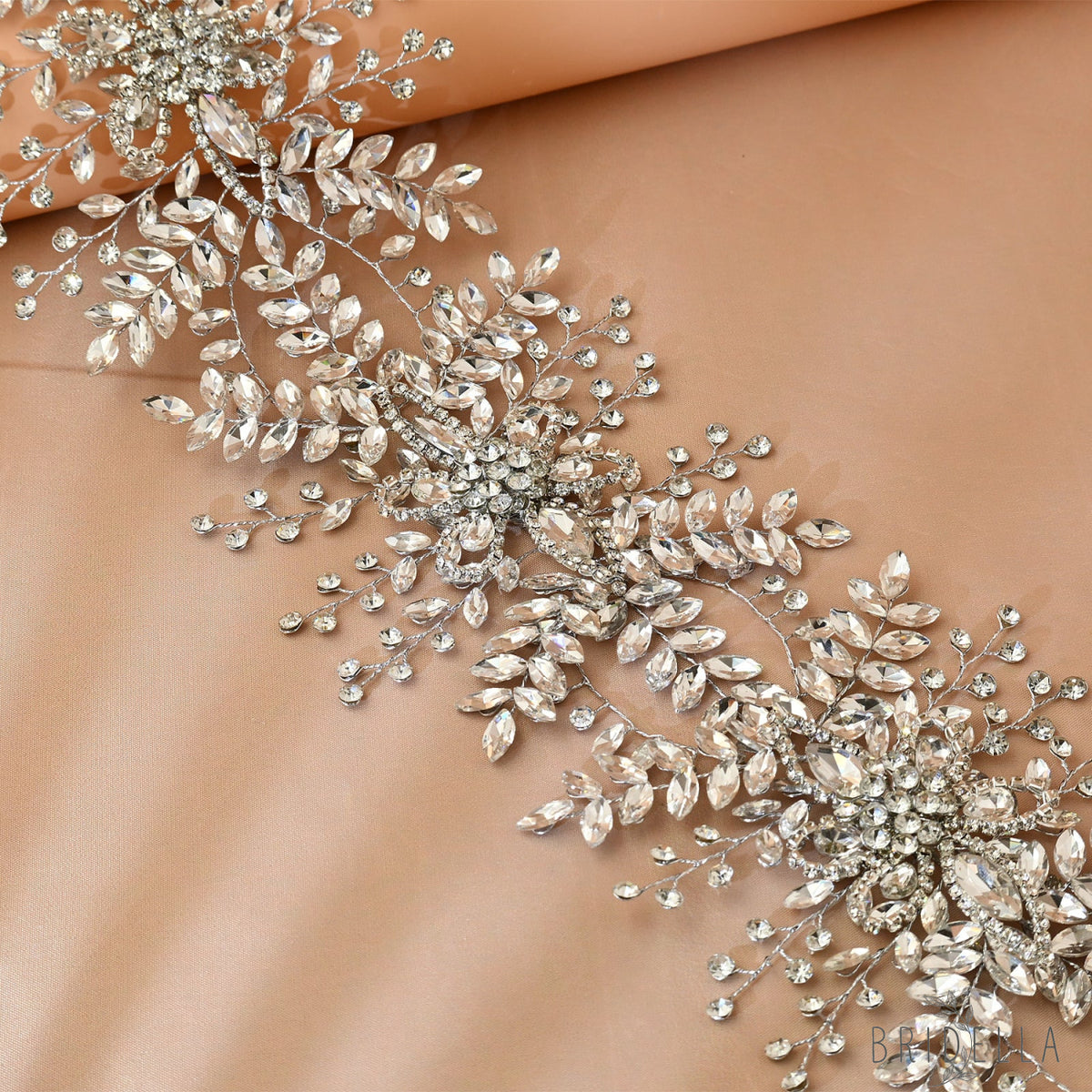 Silver Rhinestone Bridal Tiara Crown Wedding - Bridella BHP409-S - Silvery - HEADWEAR