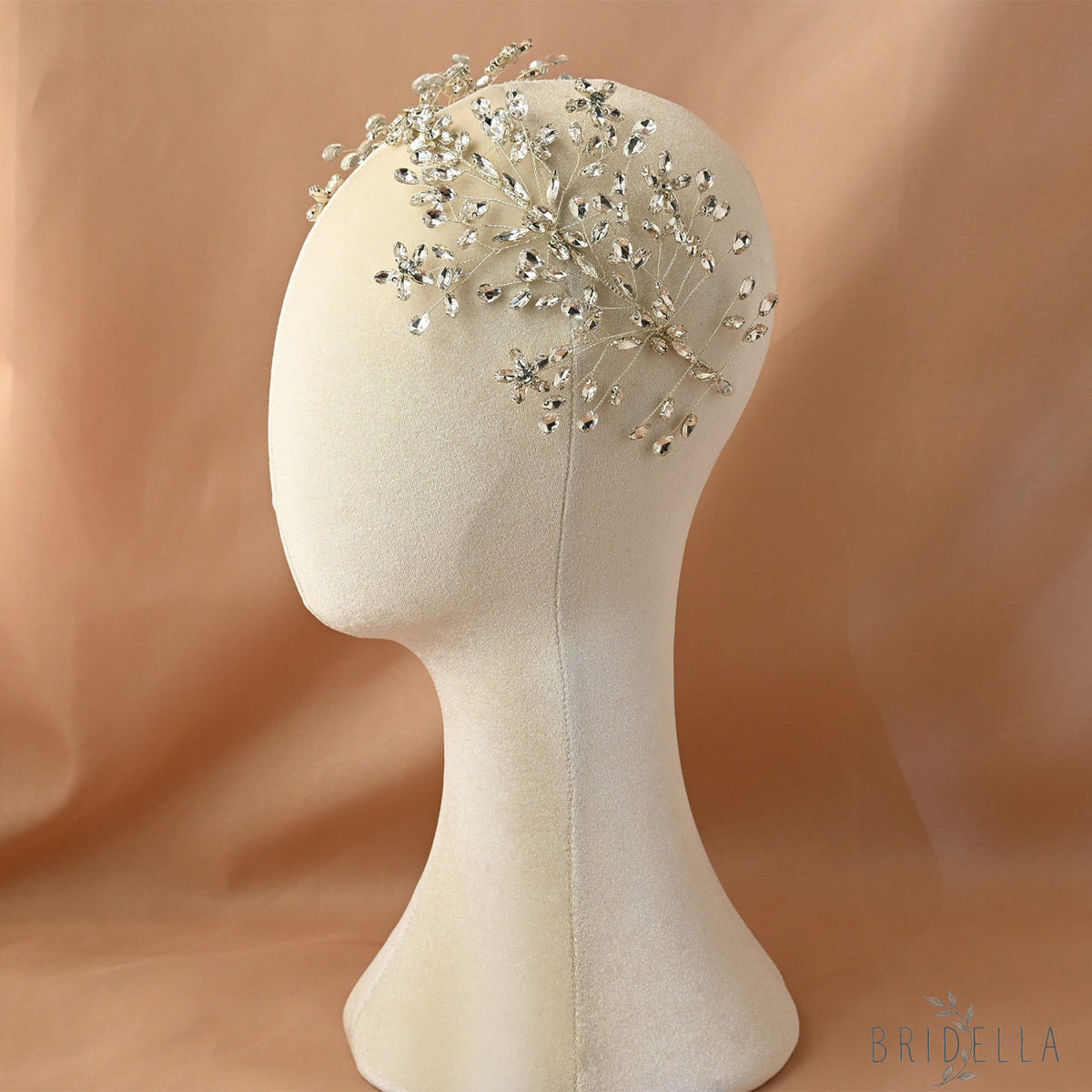 Silver Rhinestone Bridal Tiara Crown Wedding - Bridella BHP414-S - Silvery - HEADWEAR