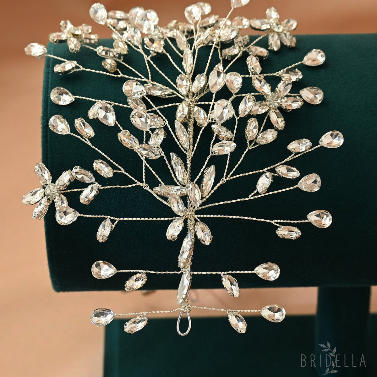 Silver Rhinestone Bridal Tiara Crown Wedding - Bridella BHP414-S - Silvery - HEADWEAR