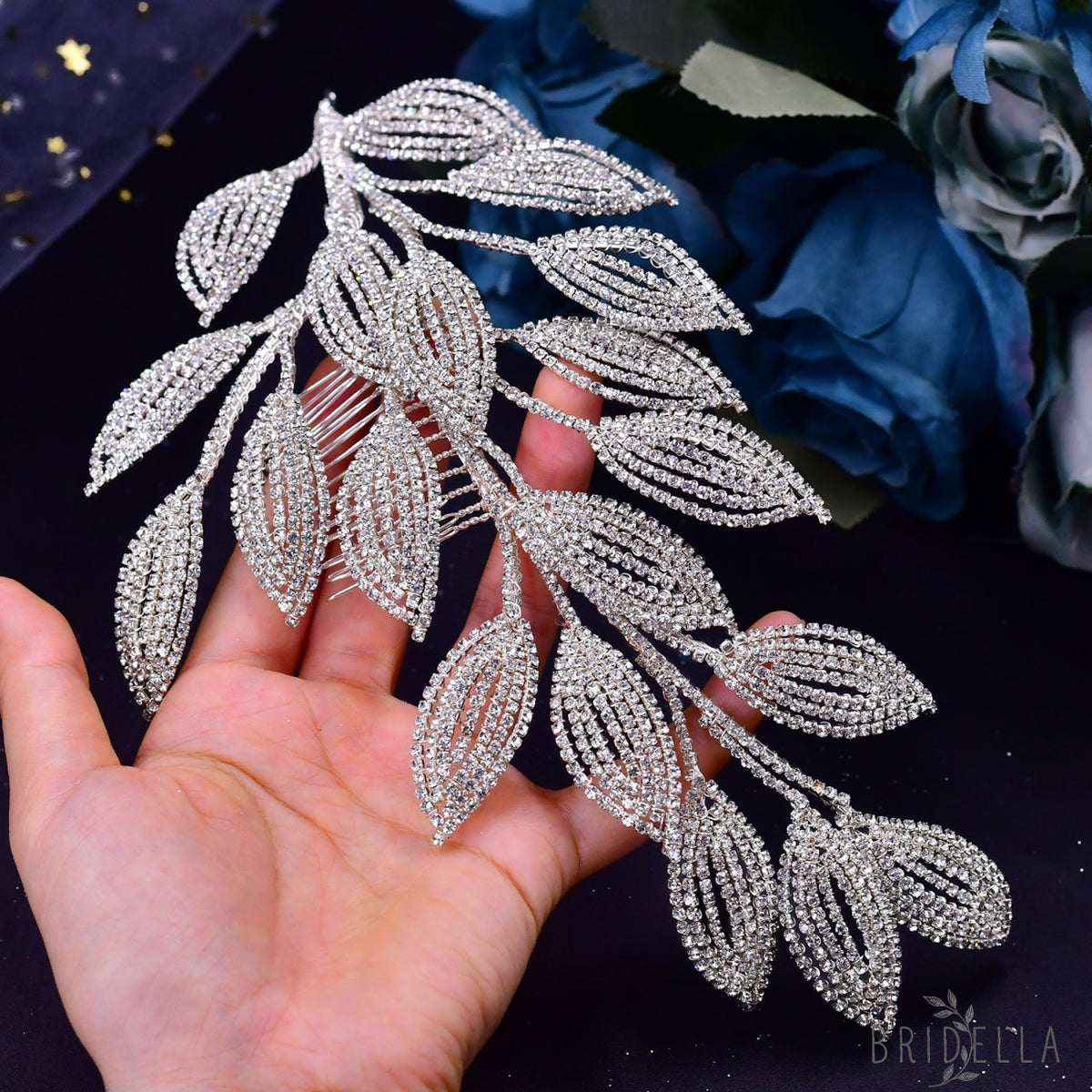 BHP452-S silver rhinestone tiara
