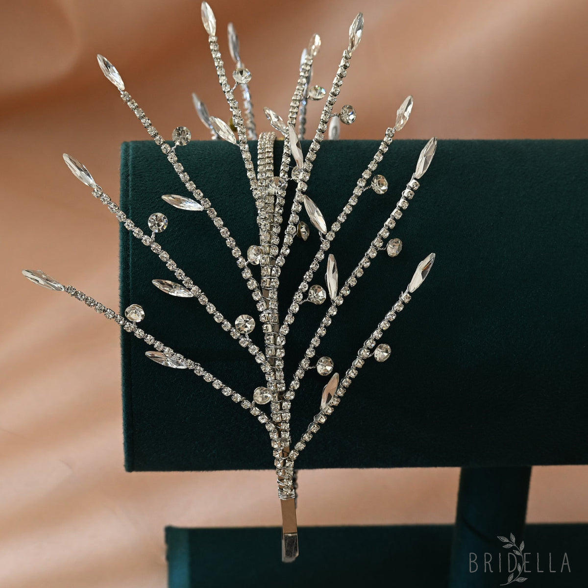 Silver Rhinestone Bridal Tiara Wedding - Bridella BHP532-S - Silvery - HEADWEAR