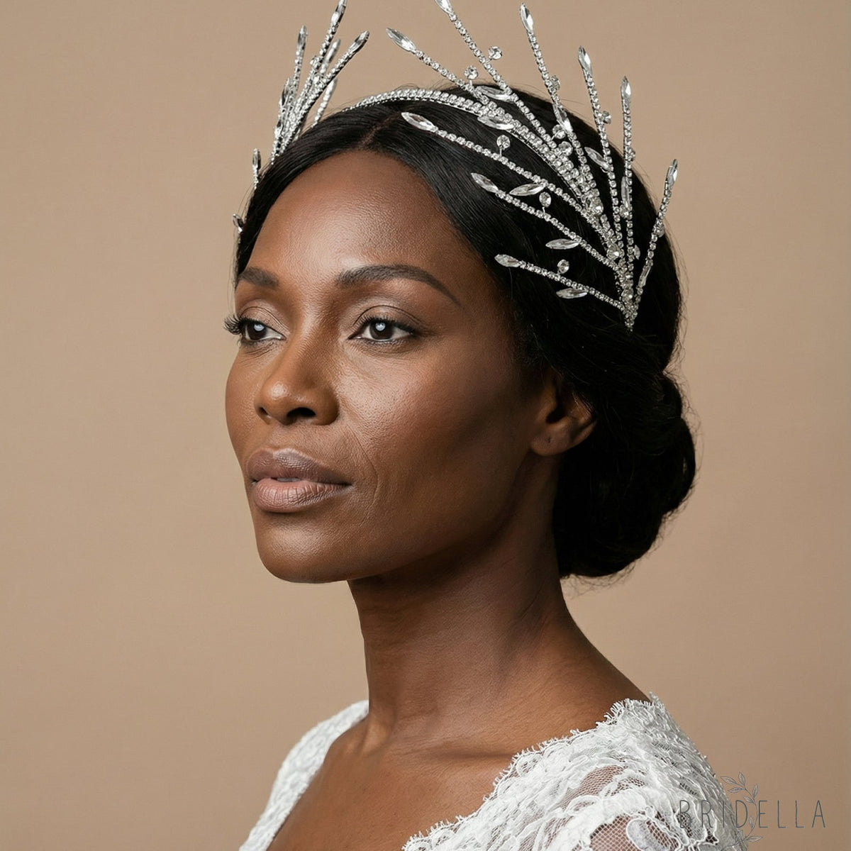 Silver Rhinestone Bridal Tiara Wedding - Bridella BHP532-S - Silvery - HEADWEAR