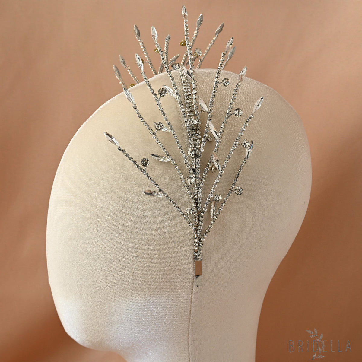 Silver Rhinestone Bridal Tiara Wedding - Bridella BHP532-S - Silvery - HEADWEAR