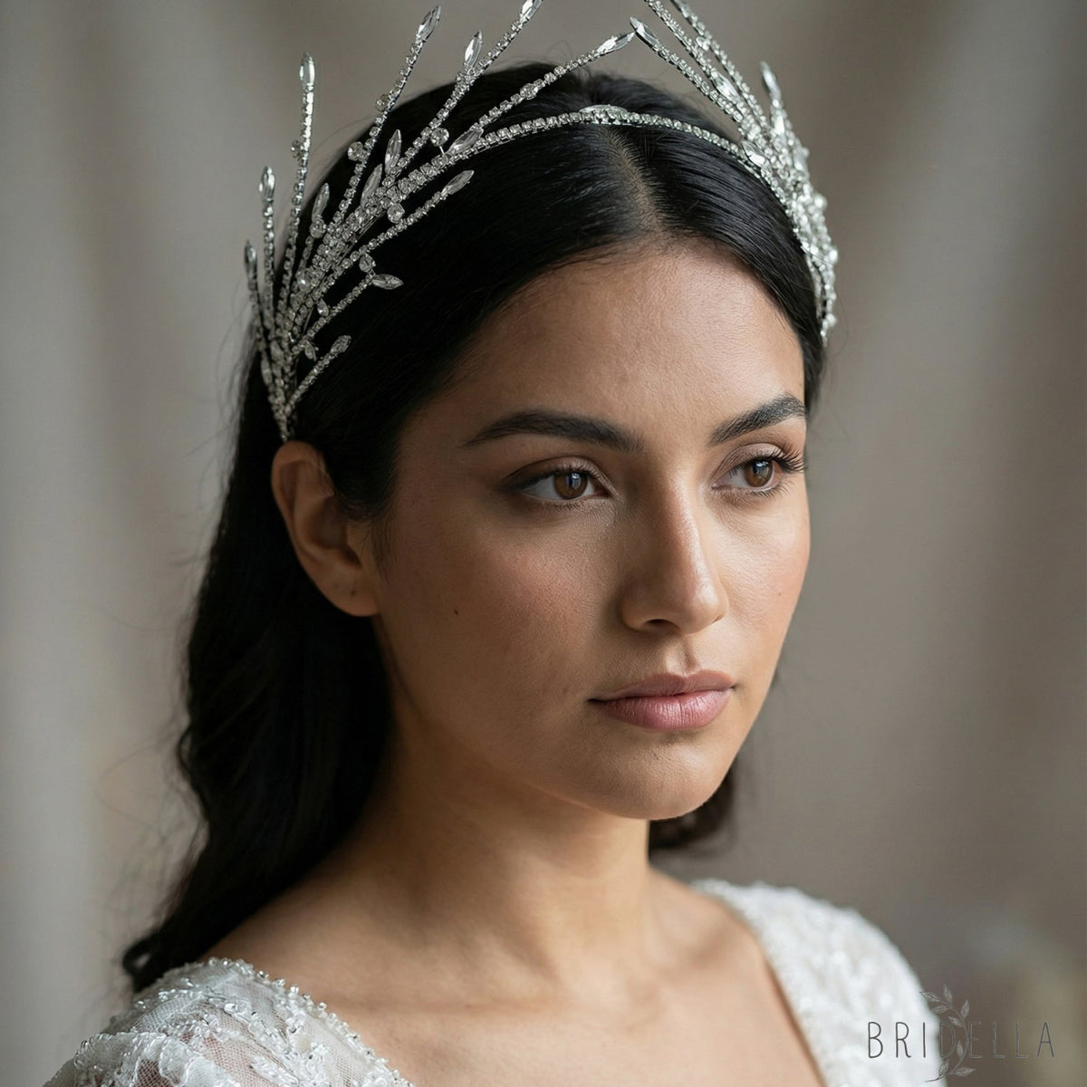 Silver Rhinestone Bridal Tiara Wedding - Bridella BHP532-S - Silvery - HEADWEAR