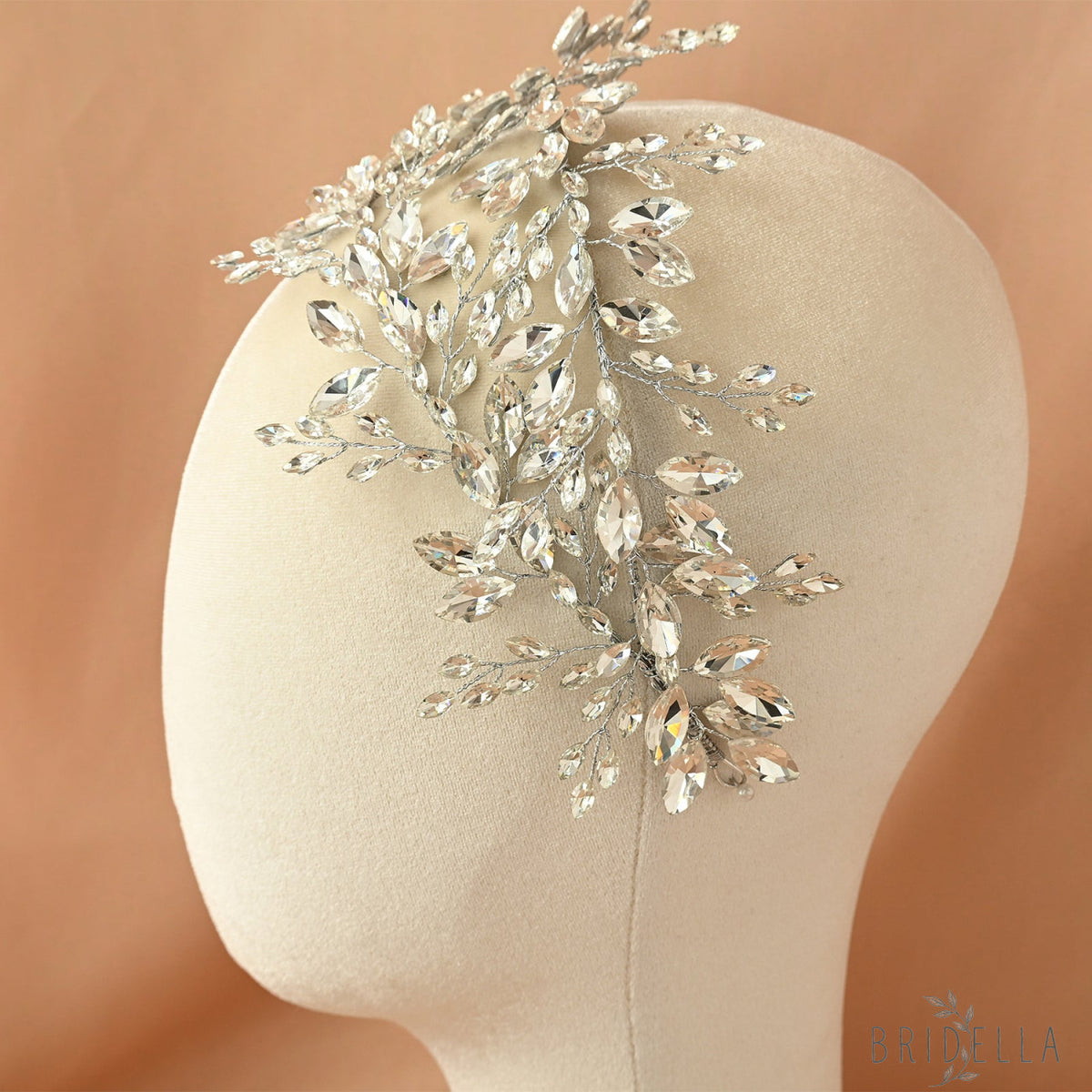 Silver Rhinestone Bridal Tiara Wedding Hair Crown - Bridella BHP304-S - Silvery - HEADWEAR