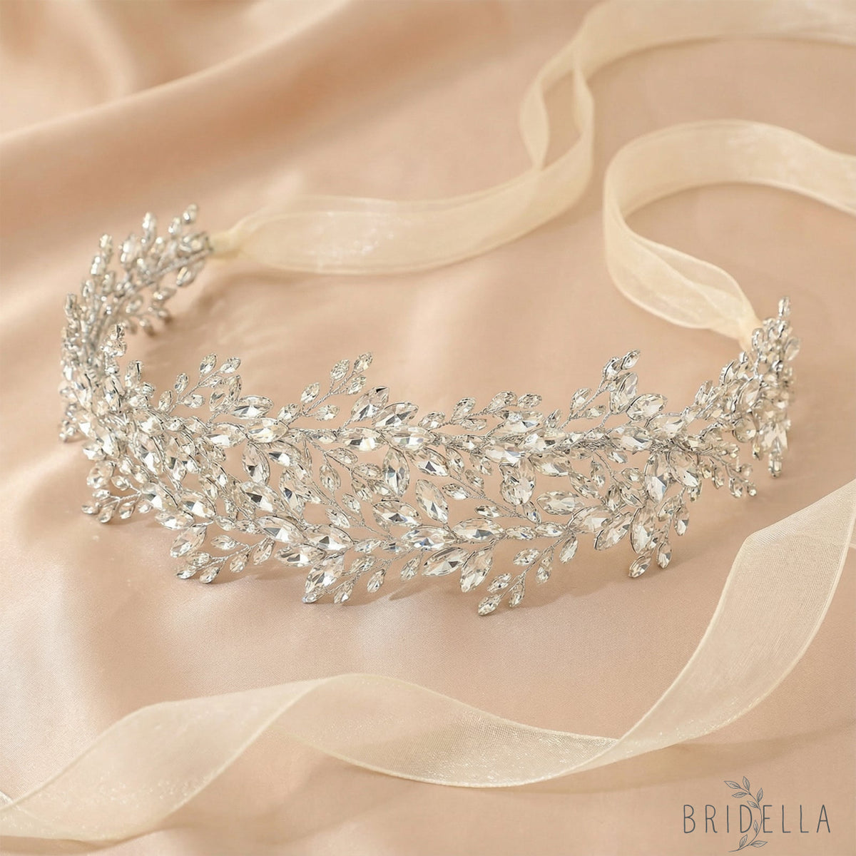 Silver Rhinestone Bridal Tiara Wedding Hair Crown - Bridella BHP304-S - Silvery - HEADWEAR