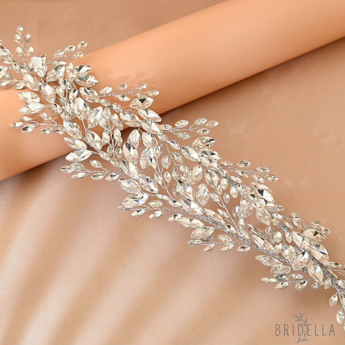 Silver Rhinestone Bridal Tiara Wedding Hair Crown - Bridella BHP304-S - Silvery - HEADWEAR