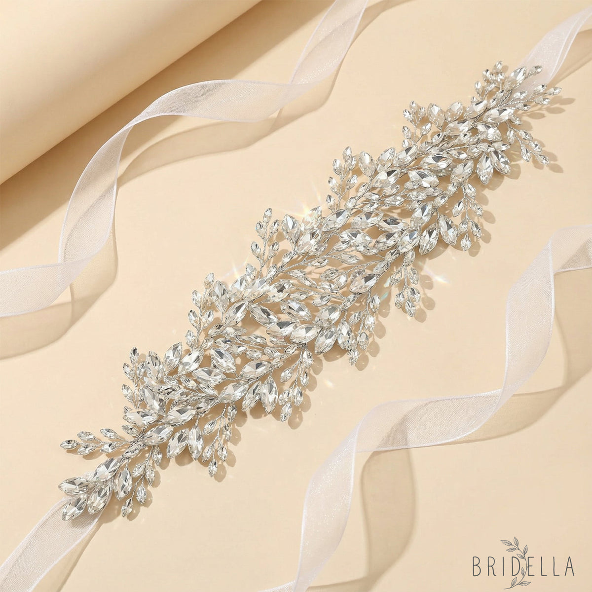 Silver Rhinestone Bridal Tiara Wedding Hair Crown - Bridella BHP304-S - Silvery - HEADWEAR